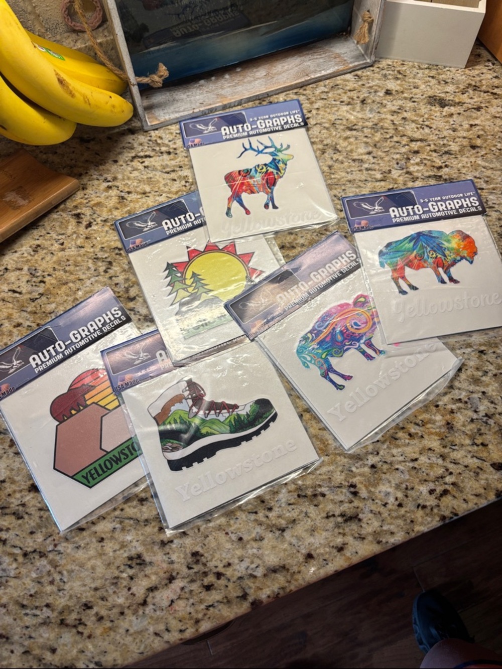 Yellowstone Auto-Graphs Vinyl Decal Pack - Colorful Wildlife & Outdoor Designs